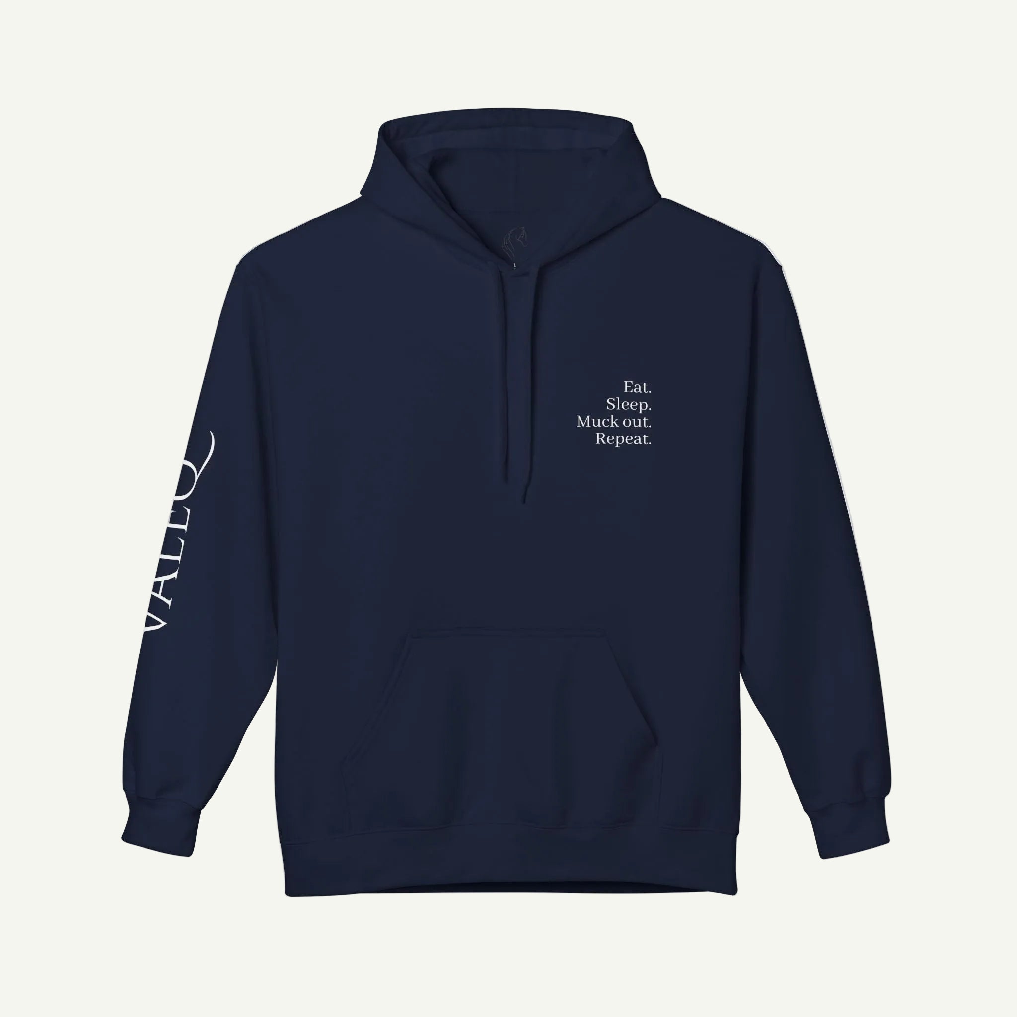 Unisex Eat. Sleep. Muck out. Repeat Hoodie - VALEQ