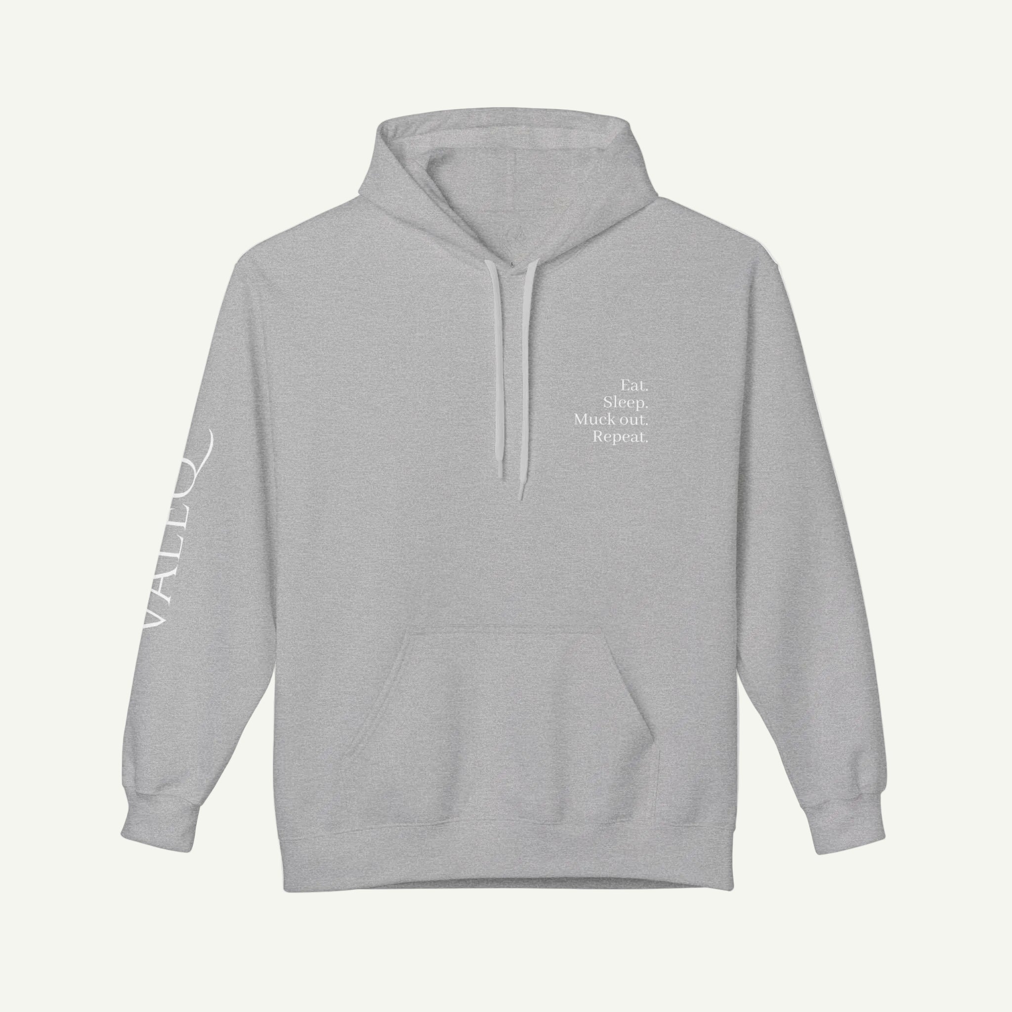 Unisex Eat. Sleep. Muck out. Repeat Hoodie - VALEQ