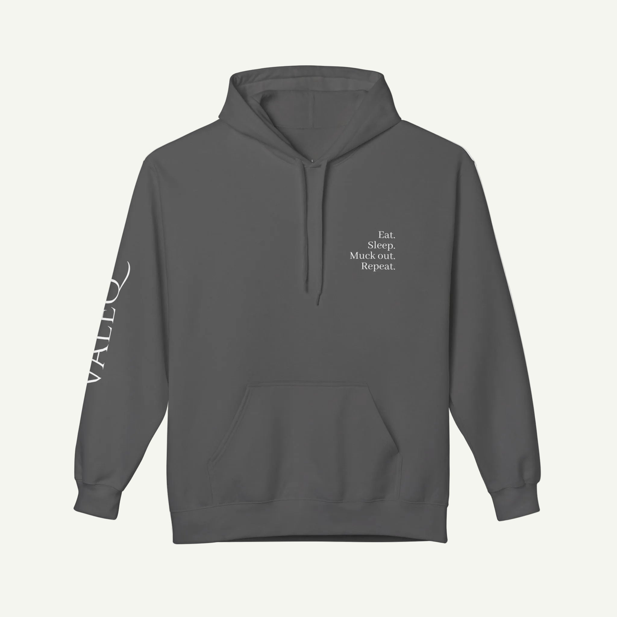 Unisex Eat. Sleep. Muck out. Repeat Hoodie - VALEQ