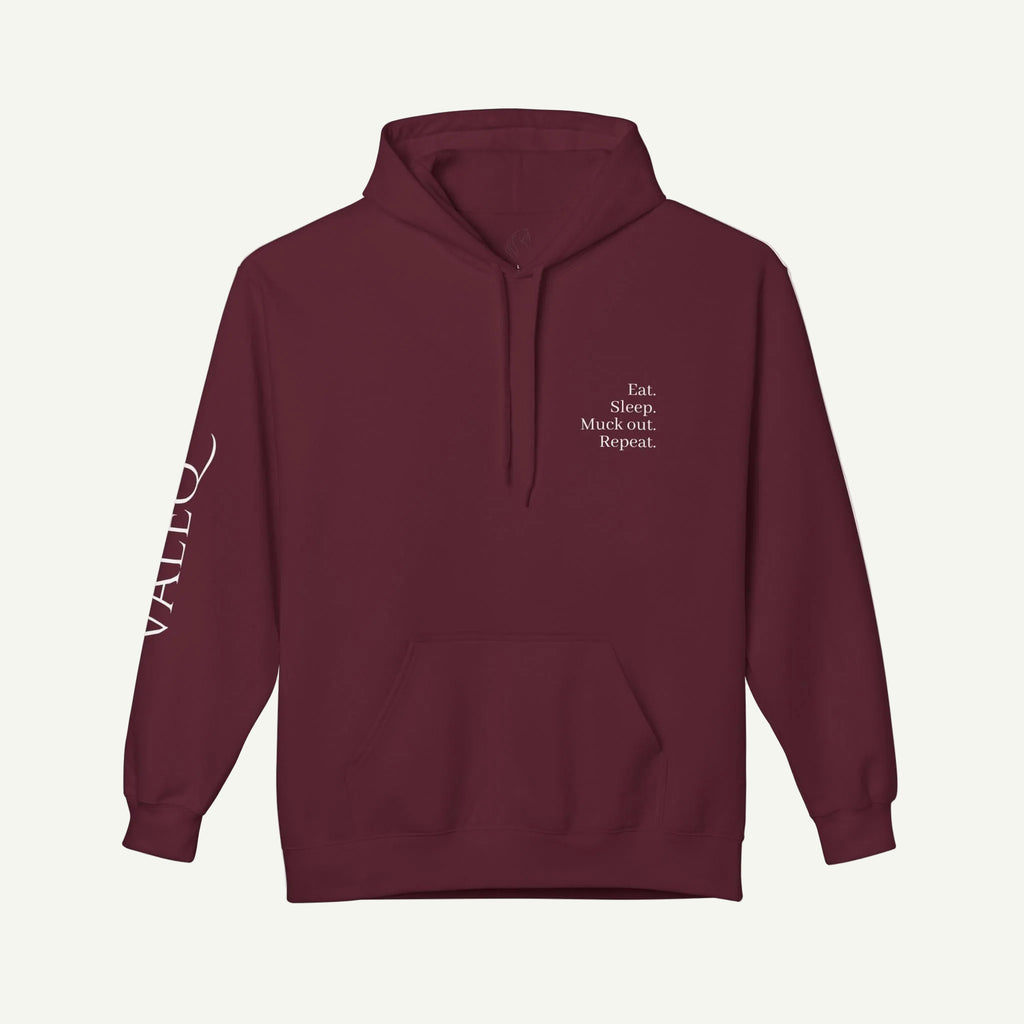 Unisex Eat. Sleep. Muck out. Repeat Hoodie - VALEQ