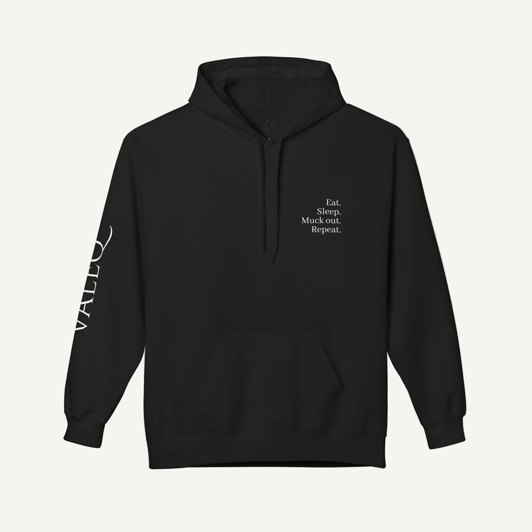 Unisex Eat. Sleep. Muck out. Repeat Hoodie - VALEQ