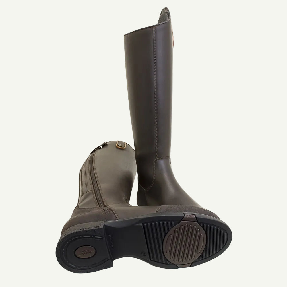 Vermont Storm Waterproof Long Riding Boots - Brown - VALEQ