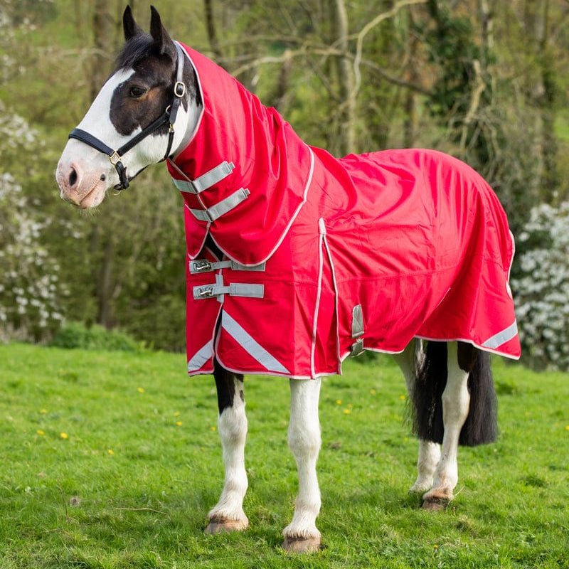 WIDE FIT 0g Detachable Neck Turnout Rug - Red - VALEQ