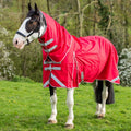 WIDE FIT 100g Detachable Neck Turnout Rug - Red - VALEQ